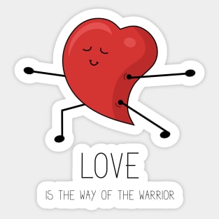 Love inspirational message with cartoon heart Sticker